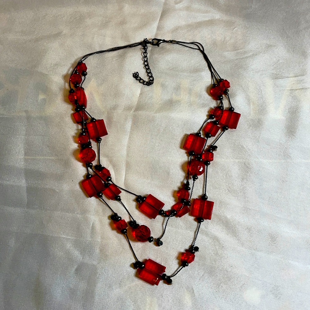 Red beads necklace ❤️